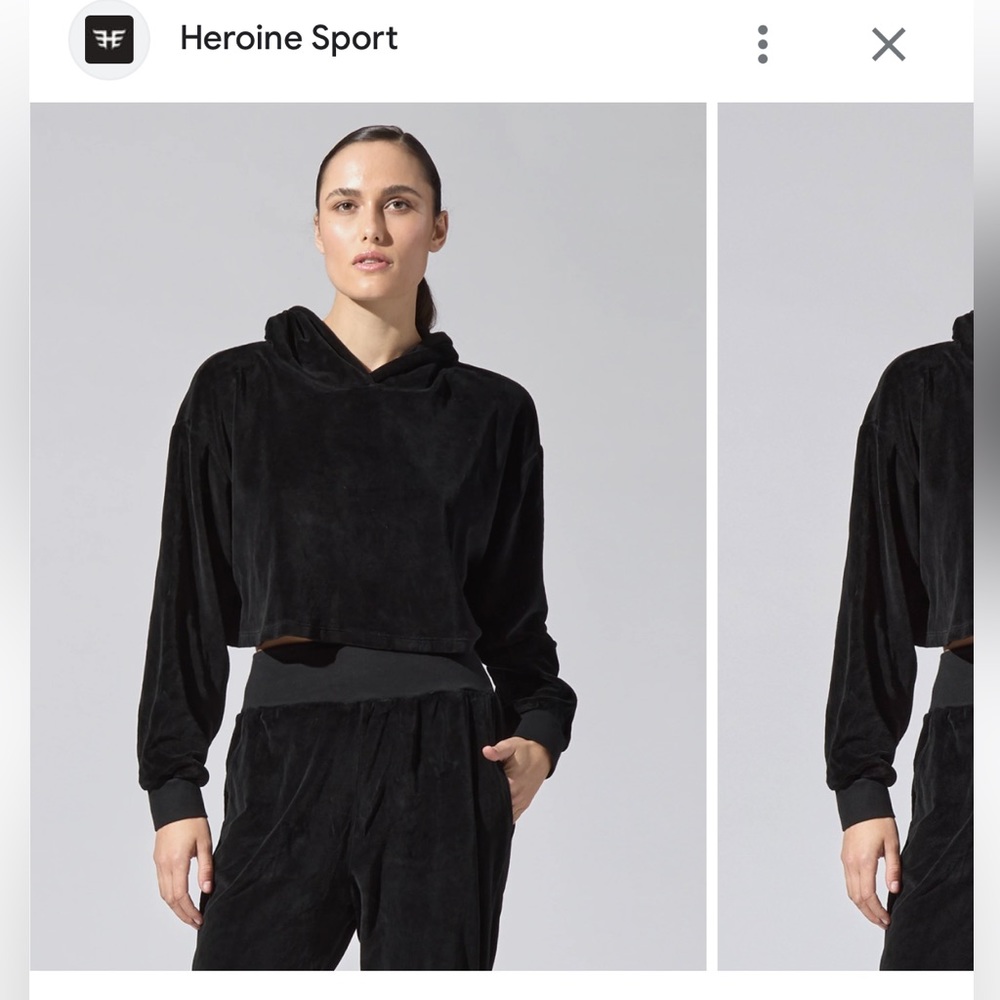 Heroine Sport velvet hoodie